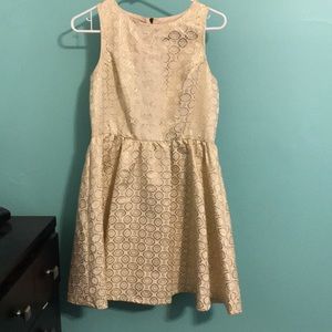 short gold dress